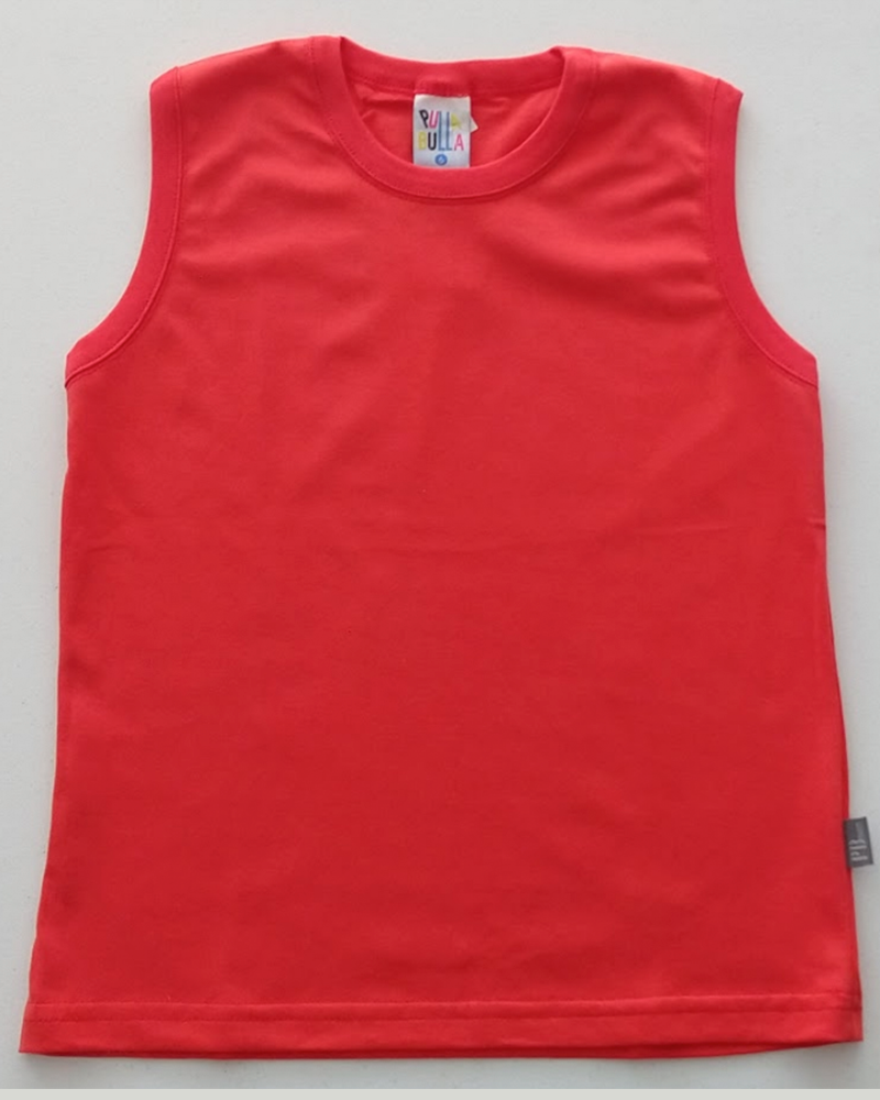 Regata Vermelho Infantil Menino Meia Malha 