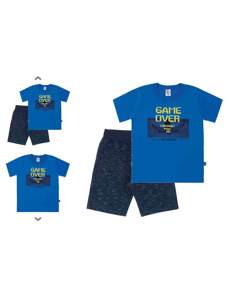 Kit de Conjunto Camiseta e Bermuda Menino 06 Anos (kit01)